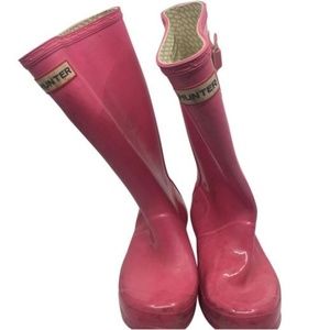Unisex Hunter Boots Pink Size US 3M/4F